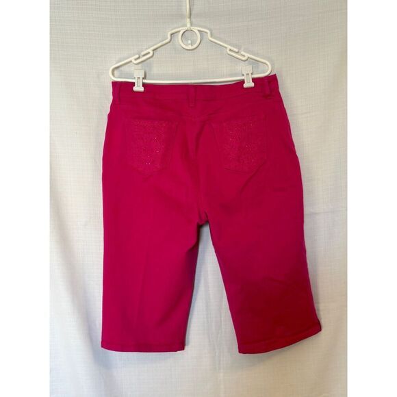 Gloria Vanderbilt Amanda Fuchsia Crop Jeans 16 - Picture 2 of 10